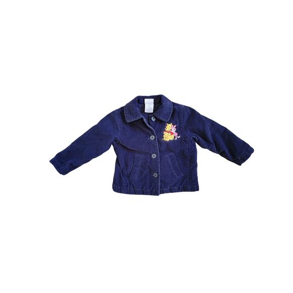 The Disney Store Other - Vintage The Disney Store Embroidered Winnie the Pooh & Piglet Corduroy Shacket